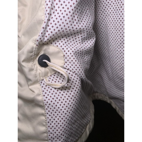 Post Card Italy Quilted Jacket Ivory Cream Removable Fur Trim Hood Sz 4 Eu 40 - Picture 11 of 16